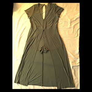 Teal Romper Maxi Over-lay